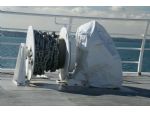 The windlass mounted on the bow. See heading picture for location.